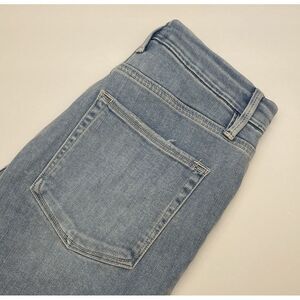Good American‎ Good Waist Crop Sz 6/28 Raw Edge Waist Nipping Jeans GWCFH367T